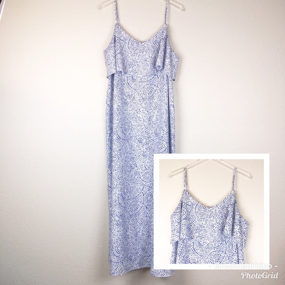 spaghetti strap maternity maxi dress